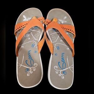 Womens Savvy Orange Women's Sandals Size 9